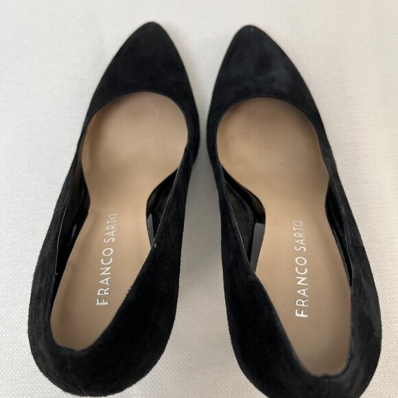 Franco Sarto Black Tawny Suede Pump Heel Women's Size 7 - Picture 9 of 15